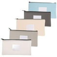 thumbnail image 1 of Raindrops 5Pcs PU Cash Envelope Money Bag with Zipper Multi-Purpose Card Organizer for Office, 1 of 8