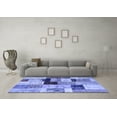 thumbnail image 3 of Ahgly Company Machine Washable Indoor Rectangle Patchwork Blue Transitional Area Rugs, 8' x 12', 3 of 4