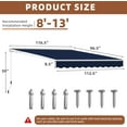 thumbnail image 3 of MEETWARM 9.8'x 8.2' Patio Awning Retractable Awning Cover for Sunshade Shelter, Outdoor Patio Canopy with Manual Crank Handle/Water-Resistant 280g/m² Polyester for Patio, Balcony, Yard, Navy Blue, 3 of 7