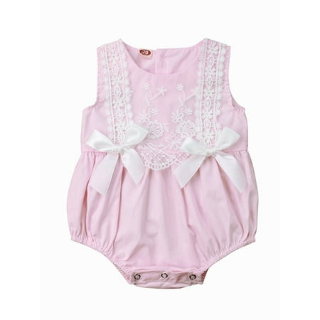 

Pudcoco Infant Baby Girl Lace Summer Bodysuit Sunsuit Clothes