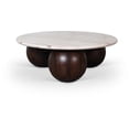 thumbnail image 1 of Meridian Furniture Treviso Beige Marble and Mango Wood Coffee Table, 1 of 8