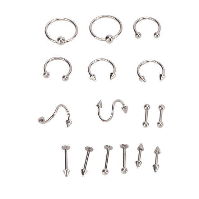 Juego De Tachuelas Para La Nariz, Anillos Para La Nariz Usos Amplios Para Uso Diario Para Fiestas Para Mujeres Para Reuniones OTVIAP Color Acero