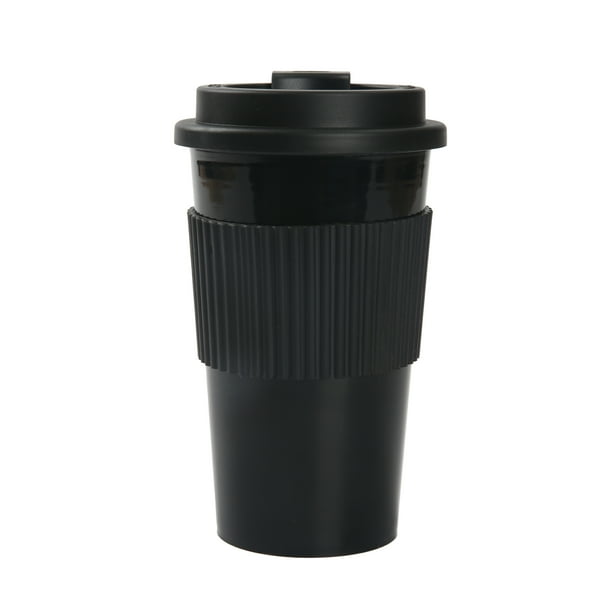 Mainstays 18oz Rich Black Plastic Travel Coffee Cup with Lid