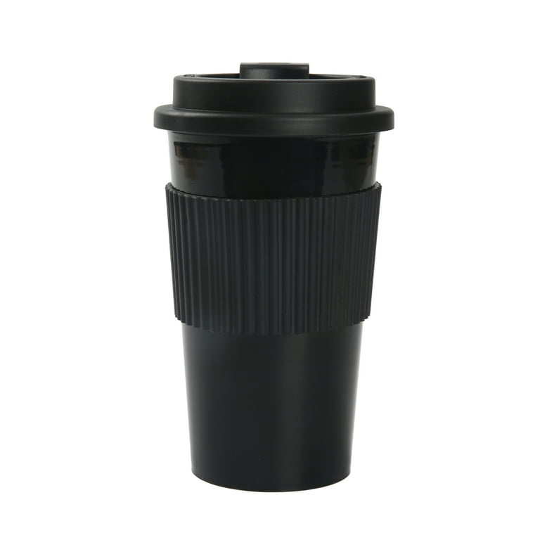 Mainstays 18oz Black Plastic Travel Coffee Cup with Lid, Insulated,  Reusable - Walmart.com