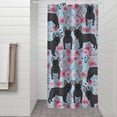 thumbnail image 2 of French Bulldog and Flower Shower Curtain 36"x72" ,Bathroom Decorative Shower Curtains Set with 12 Hooks,Modern Waterproof Washable Shower Curtain, 2 of 6