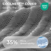 Sweetnight CoolNest® Memory Foam King Size Mattress 14 inch Cooling Mattresses in a Box,Scientific Support,Medium Soft