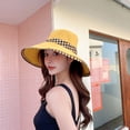 thumbnail image 2 of CoCopeanut Topi Pelindung Matahari Topi Pantai Santai Lebar Wanita Katun Dapat Dilipat Topi Matahari Perempuan Wanita Mode Musim Panas Baru Grosir, 2 of 6