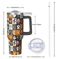 thumbnail image 2 of Halloween Icons Collage Pattern Tumbler with Handle and Lid,40oz Double Wall Vacuum Insulated Tumbler,Cups Gift for Women and Men, 2 of 7