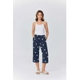 thumbnail image 2 of Ekouaer Womens Pajamas Pants Capri Pj Bottoms with Pockets Comfy Drawstring Printed Lounge Soft Sleep Pants, 2 of 5