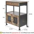thumbnail image 2 of Coffee Bar Cabinet，3 Tiers Kitchen Coffee Cart with Drawer for The Home, Movable Farmhouse Ktichen Station Table on Wheels for Living Room, Entryway, Dining Room, Kitchen, 2 of 16