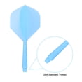 thumbnail image 4 of Uxcell Integrated Dart Shaft and Flights, 15 Pack 2BA Screw Plastic Dart Flights, Blue, 4 of 5