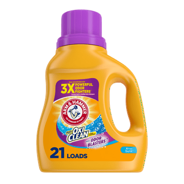 Arm & Hammer Plus OxiClean Odor Blasters Fresh Burst, 21 Loads Liquid Laundry Detergent, 27.5 Fl oz