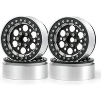 Aluminum Metal Black 1.9" Beadlock Wheels Rims 1/10th Rock Crawler Car Pack of 4 for Axial SCX10&TRX4, Off Road