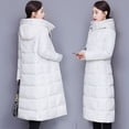 thumbnail image 5 of Chaqueta de algodón para mujer, chaqueta de plumón de algodón, talla mediana a larga, chaqueta de gran tamaño, chaqueta gruesa de algodón, estilo largo por encima de la rodilla, 5 of 5
