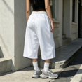 thumbnail image 4 of Gtoiithly Womens Wide Leg Cropped Pants Loose High Waisted Trousers with Pockets Casual Lightweight Comfy Sweatpants Grey S, 4 of 9