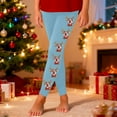 thumbnail image 2 of Holiday Reindeer Pattern High-Rise Elasticated Sports Jogger Pants for Girls - Festive Christmas Leggings with Stretchy Fit, 2 of 5