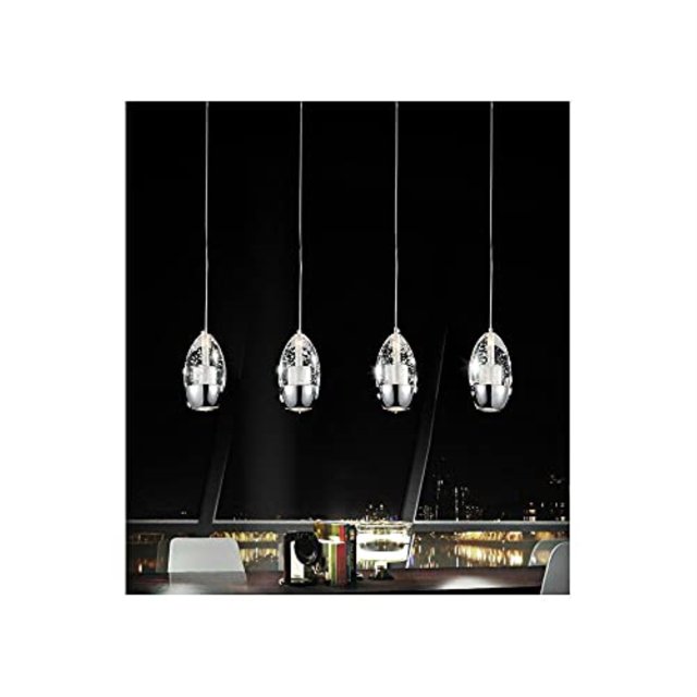 CWI Lighting Perrier 4 Light Pendentif avec Finition Chromée