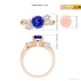 thumbnail image 6 of Angara Natural 1.45 Ct. Tanzanite with Diamond Three Stone Ring in 14K Rose Gold for Women (Ring Size: 3), 6 of 11