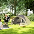 thumbnail image 2 of Outsunny 3 Man Camping Tent, Waterproof Family Tent with Bedroom, Porch, 2 of 10