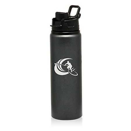 

MIP Brand 25 oz Aluminum Sports Water Travel Bottle Stand Up Paddle Board Surf (Charcoal)