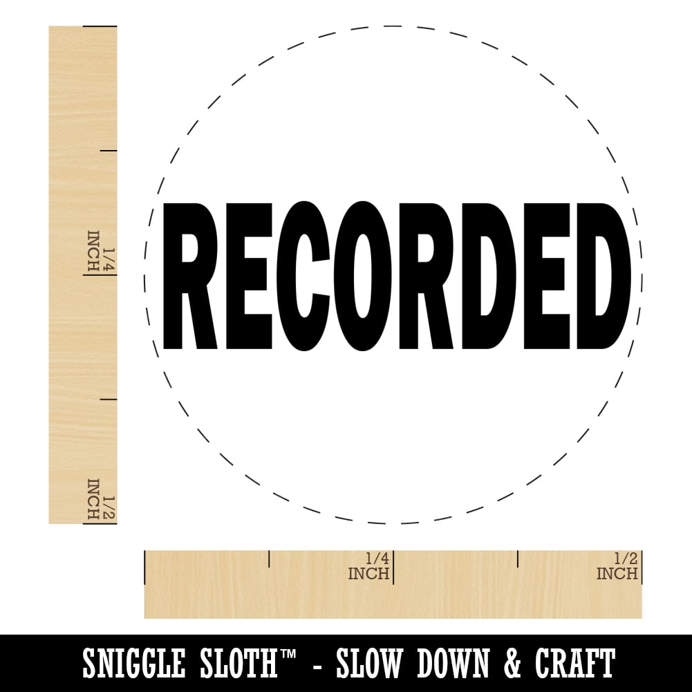 Recorded Text Self-Inking Rubber Stamp Ink Stamper - Fuchsia Ink - Mini 1/2 Inch
