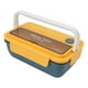 thumbnail image 5 of Lonchera aislada de gran capacidad para trabajadores de oficina - Azul amarillo - 1100 ml, 5 of 10