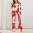 thumbnail image 3 of Disketp Pajamas Set Long Sleeve Sleepwear Womens Button Down Nightwear Pj Sets-Maple Leaves1, 3 of 9