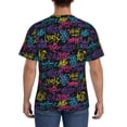 thumbnail image 3 of Vsdgher Graffiti Art Print Men's Dry Fit Mesh Athletic Shirts Moisture Wicking Tennis T-Shirt Tops, 3 of 9