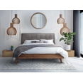 thumbnail image 3 of Topline Home Furnishings King Platform Bed with Upholstered Headboard, 3 of 8