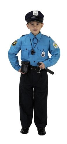 police dressing up child