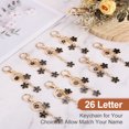 thumbnail image 4 of Uxcell Initial Letter Keychain, Cute Flower Keychain A Letter Charm for Women Girls (Black, Pack of 1), 4 of 7