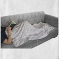 thumbnail image 6 of Floral Soft Flannel Fleece Blanket, Contiguous Orderly Flower Pattern Symmetrical Spring Nature Artwork Print, Cozy Plush for Indoor and Outdoor Use, 70" x 90", Pale Pink and White, by Ambesonne, 6 of 6