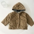 thumbnail image 2 of oqasdz Boys Girls Down Coat Lightweight Down Hooded Jacket Button Type Fashion Fall Winter Children Snowsuit Outwear Size 18 M-24 M, 2 of 4
