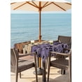 thumbnail image 3 of Outdoor Tablecloths with Umbrella Hole & Zipper, Purple Brown 54x54 Inch Square Tablecloths, Rustic Farmhouse Dog Paw Vintage Waterproof Table Cloth, Patio/Pool/Picnic Table Covers, 3 of 8