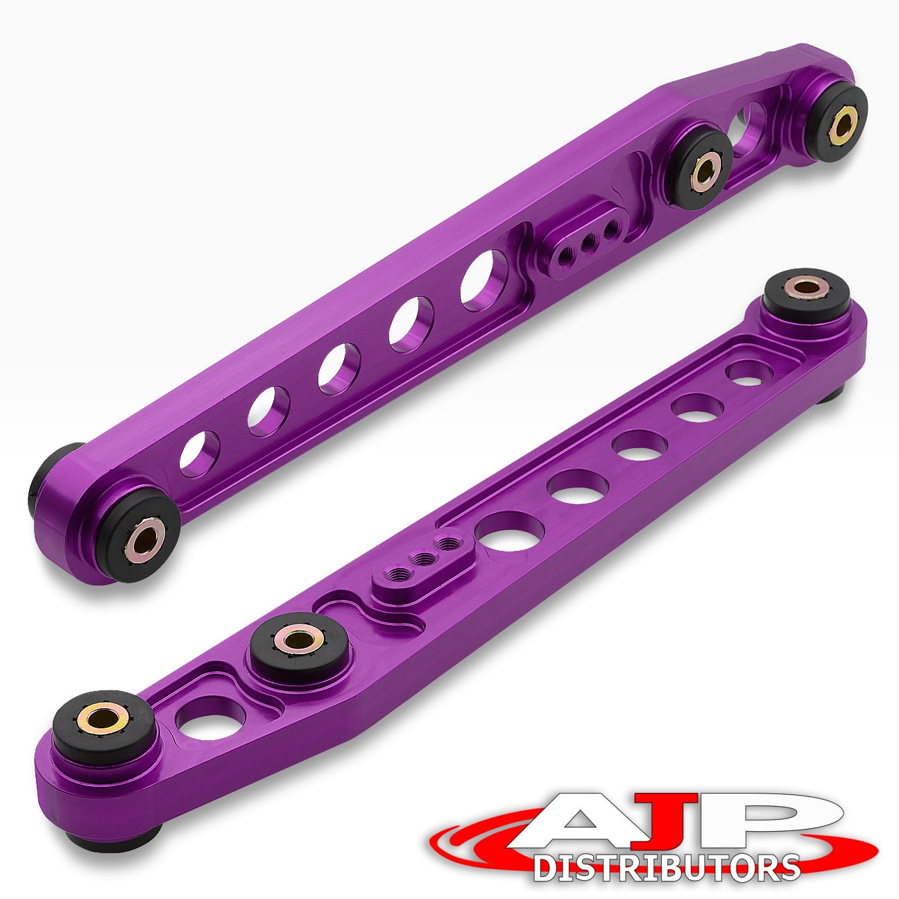 AJP Distributors JDM Suspension Rear Lower Aluminum Control Arm Kit Purple LCA Polyurethane