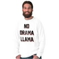 thumbnail image 5 of No Drama Llama Alpaca Chill Relaxed Long Sleeve TShirt Men Women Brisco Brands S, 5 of 6