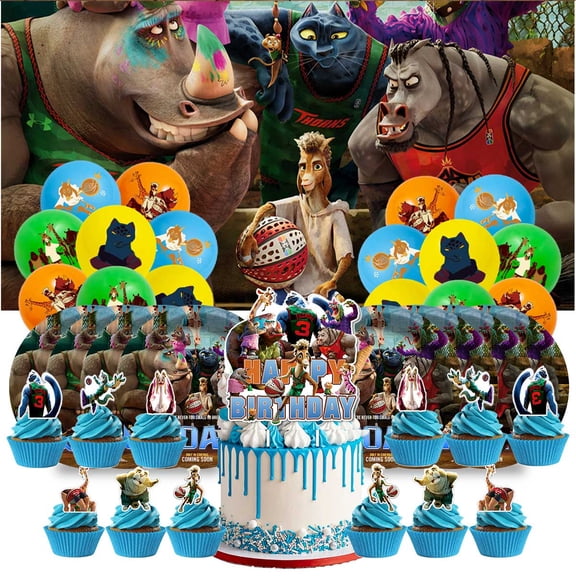 Goat Movie 2026 Birthday Party Supplies Balloons Paper Plates Decoration Cake Topper Decor Tableware Banner Backdrop