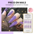 thumbnail image 3 of ibcccndc Press-on Kit de uñas postizas Color brillante Forma de gota de agua Herramientas de puntas ibcccndc Blanco, 3 of 7