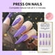 thumbnail image 2 of ibcccndc Press-on Kit de uñas postizas Color brillante Forma de gota de agua Herramientas de puntas ibcccndc Beige, 2 of 7