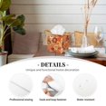 thumbnail image 3 of Kdxio Hippie Flower Print Tissue Box Cover,Square Decorative PU Leather Facial Paper Case Organizer Holder Dispenser for Bathroom,Night Stands,Desk,Car 5.2''X5.2''X5.2'', 3 of 8