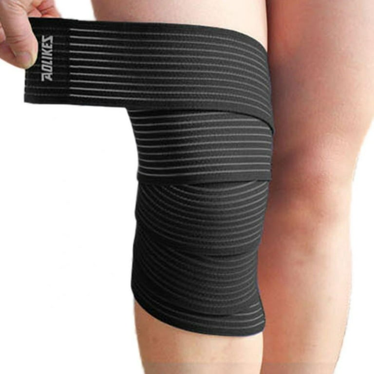 Extra Long Elastic Knee Wrap Compression Bandage Brace Support for Legs,  Plantar Fasciitis, Stabilising Ligaments, Joint Pain, Squat, Basketball