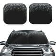 thumbnail image 2 of Haiem Silver Glitter1 Windshield Sun Shade: Universal Foldable 2-Piece Car Front Window Sunshade - Blocks Uv Rays, And Reduces Heat,Essential Car Accessory Large, 2 of 7