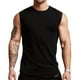 thumbnail image 1 of Camisetas deportivas sin mangas de algodón para hombre, camisetas sin mangas para correr, camiseta sin mangas, color negro, 1 of 6