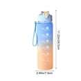 thumbnail image 3 of 1L Water Bottles Big Water Bottle with Straw Travel Water Bottle with Time Marker Motivational Sports Water Bottle Waterbottles Clear Water Bottles Summer Essentials Gifts for Men Women, 3 of 7