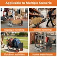 thumbnail image 4 of 3 in 1 Folding Hand Truck, Portable Heavy Duty Dolly Cart with 4 Rubber Wheels, Utility Cart Telescopic Handle Moving Dolly 500 lbs, 4 of 7