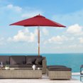thumbnail image 2 of Outsunny Parasol de Patio en Sapin 6,6 X 5 Pi, Parasol de Marché Inclinable, Rouge Vin, 2 of 10