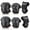 Black & red, variant on 6-Piece Protective Gear Set - Knee Pads, Elbow Pads, Wrist Guards for Skateboarding, Cycling, and Riding Safety