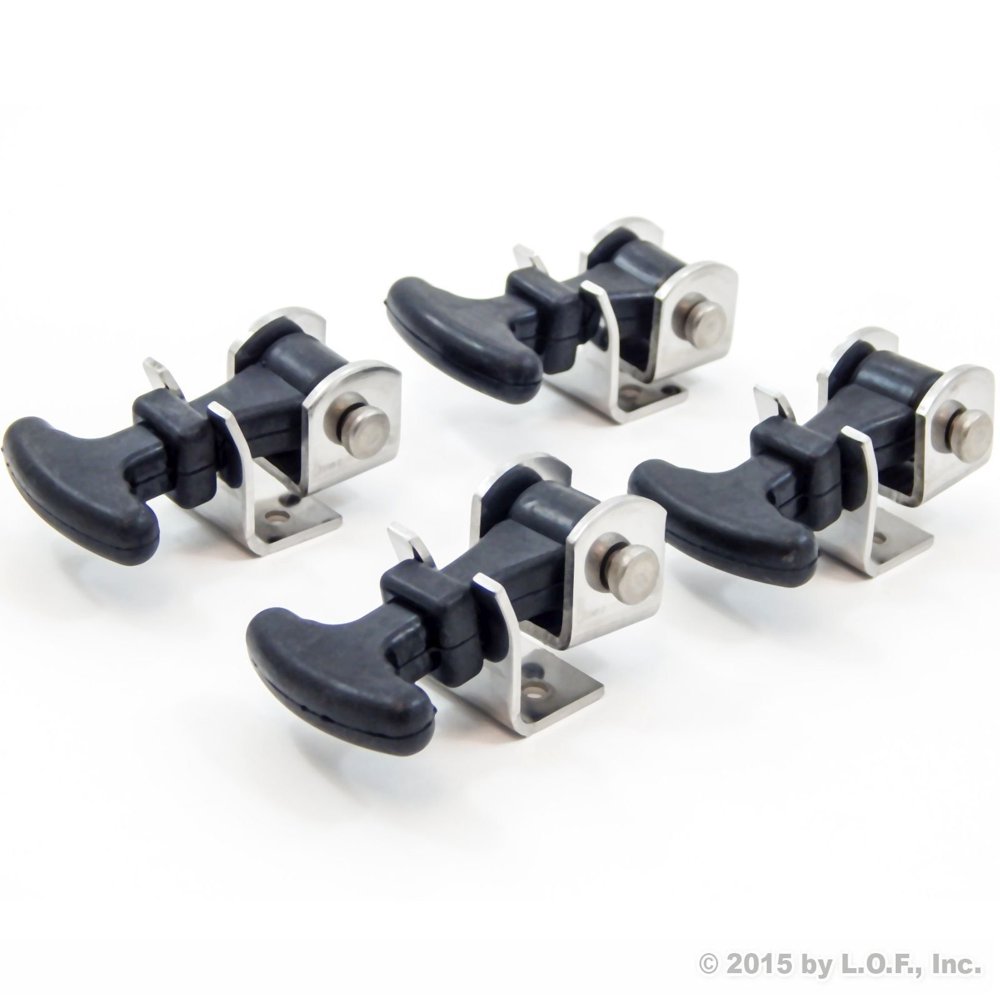 4 Piece Kit Rubber T Handle Latch Catch HoldDown 2.5 Inch Mini Easy