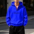 thumbnail image 2 of Men's Zip Up Hoodie Solid Color Long Sleeved Sweatshirt with Front Pockets Casual Basic Pullover, 2 of 3