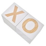 Lovely Letter XO Printed Pine Made Cube Interior Kids Home Table Top Decoration